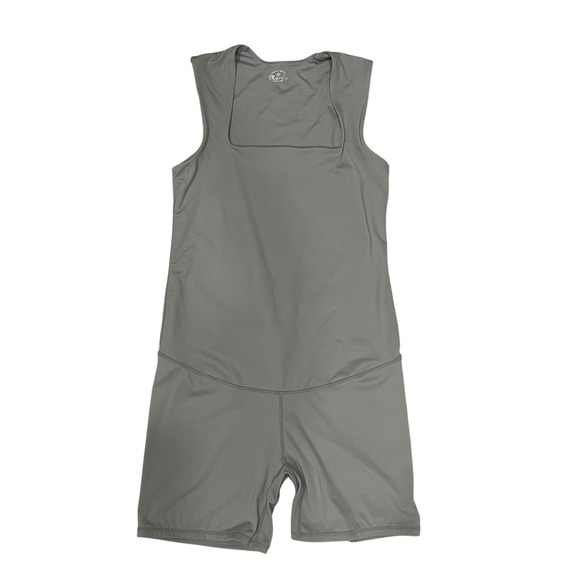 Maacie Maternity Romper Jumpsuit Tank‎ Square Neck Comfy Stylish Gray Size M - Picture 1 of 8